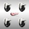 Service Caster 4 Inch 316SS Hard Rubber Wheel Swivel Bolt Hole Caster Set with Lock Brake SCC SCC-SS316BHTTL20S414-HRS-4 - alternate 2